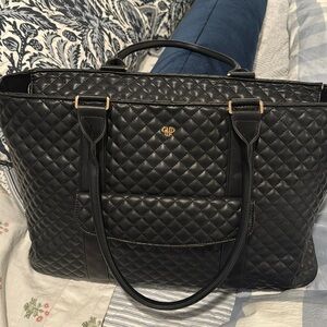 PurseN VIP travel tote black quilted